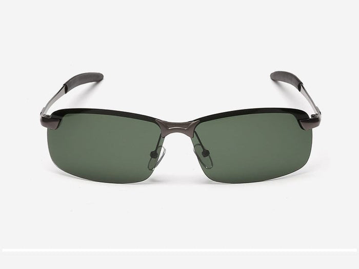 Dealonlinenz green polarized sunglasses with anti-reflective and hydrophobic lens, stylish and UV protection for outdoor wear.