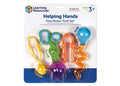 Package of four colorful tools: orange tweezers, blue twisty dropper, yellow squeeze scoop, and green scissor scoop.