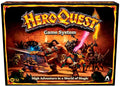 Rectangular box art featuring a barbarian and heroes fighting monsters in a dark dungeon with pink magic effects.