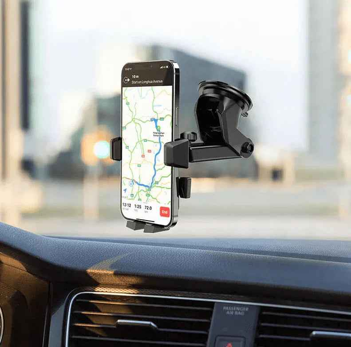 Techplus Hoco CA83 car phone holder for 4.5-7 inch devices with strong clamp mount for dashboard or windshield.