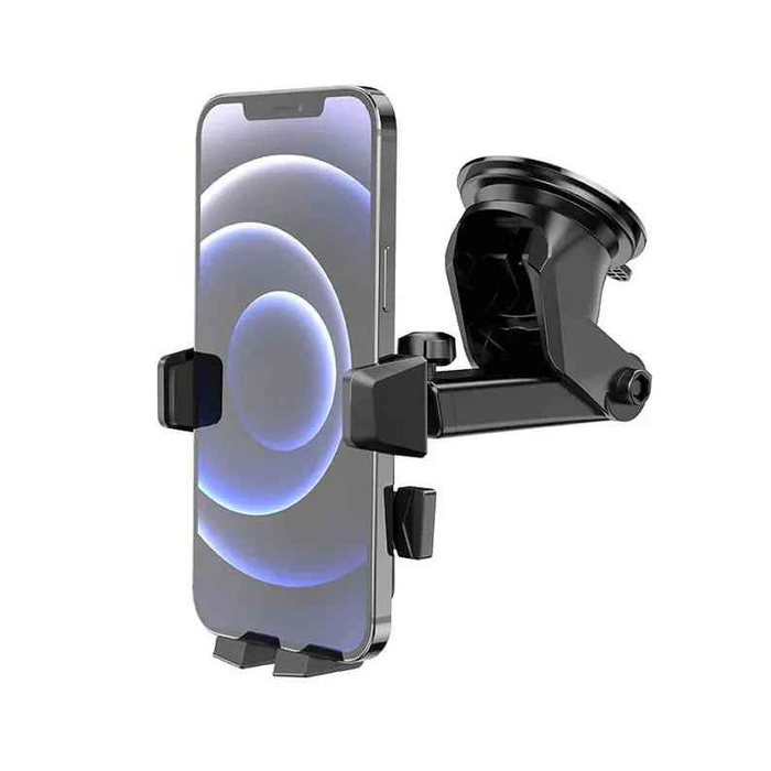 Techplus Hoco CA83 car phone holder for 4.5–7 inch devices with strong clamp for dashboard or windshield mounting.