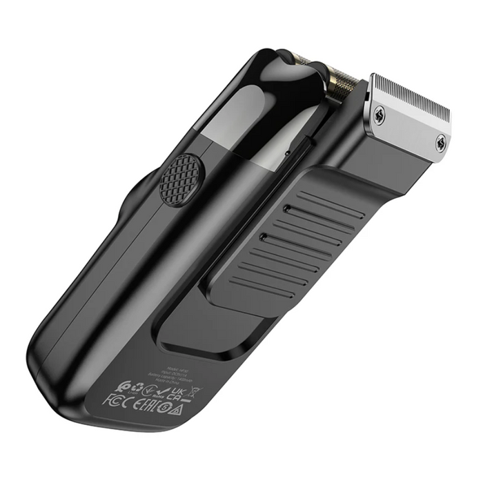 Techplus Hoco electric hair shaver and trimmer with dual mesh display, featuring ergonomic design and adjustable trimming guards.