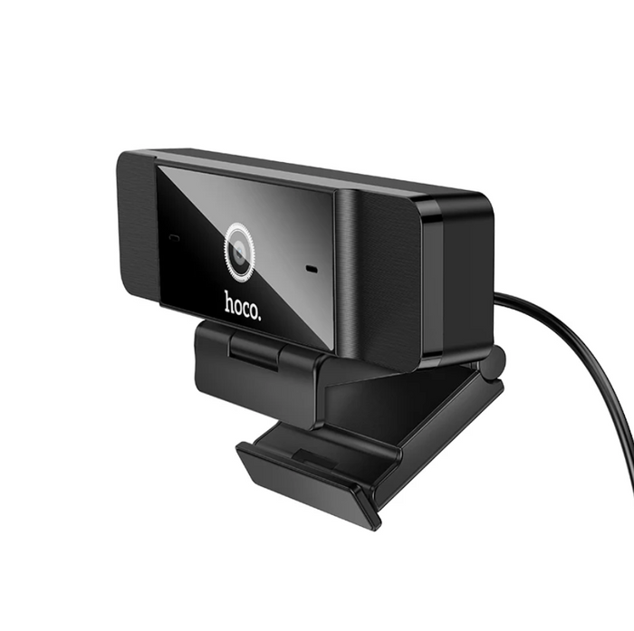 Techplus Hoco HD computer webcam with 1080P resolution and 30FPS, shown in a sleek black design.