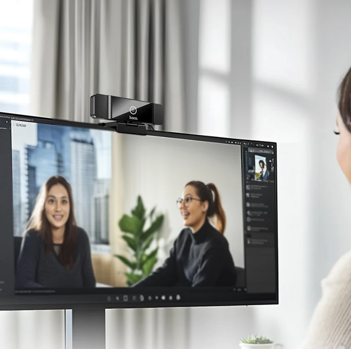 Techplus Hoco HD Computer Camera 1080P 30FPS webcam with built-in microphone, suitable for video calls and streaming.