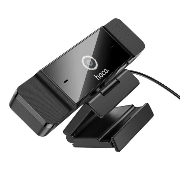 Techplus Hoco HD computer webcam 1080P 30FPS with adjustable lens, USB connection, and built-in microphone for video calls.