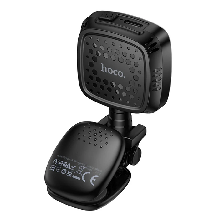Techplus Hoco portable mini LED fill light with clip-on design and 9 adjustable brightness levels, ideal for enhancing photos.