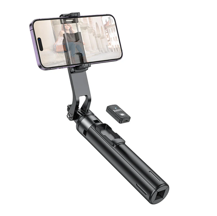 Techplus Hoco Premium 2-in-1 selfie stick with 1.37m quadpod, featuring extendable arm and adjustable tripod for selfies and videos.