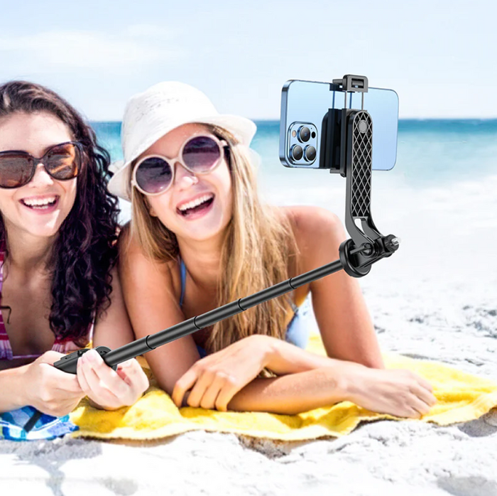 Techplus Hoco Premium 2-in-1 selfie stick with 1.37m quadpod, featuring extendable design and smartphone compatibility.
