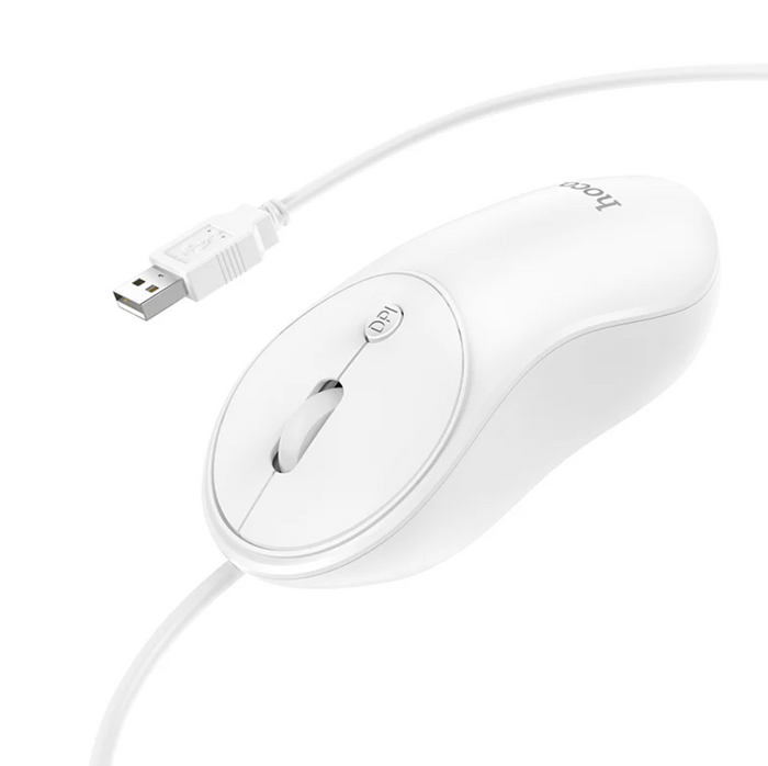 Ergonomic wired USB mouse by TechPlus with a sleek design, featuring a scroll wheel and multiple buttons for precise control.