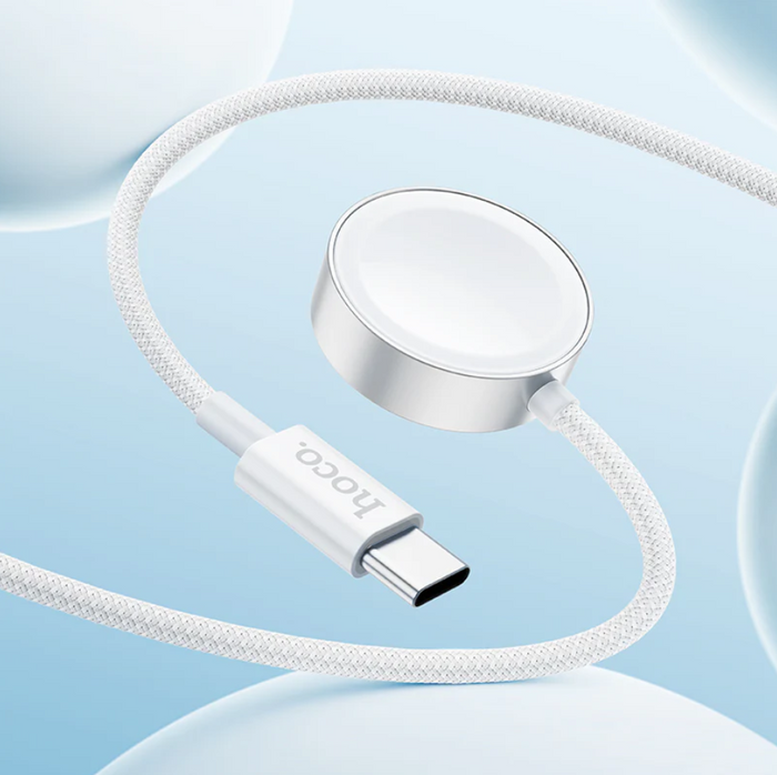 Wireless charger by techplus for Apple and Samsung watches, featuring a sleek design compatible with CW59 model.