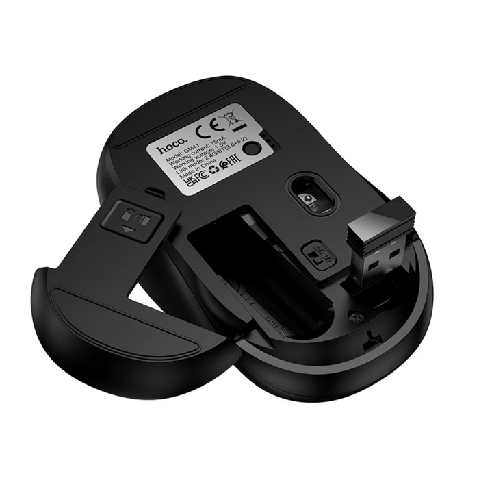 Techplus Hoco wireless mouse with dual mode connectivity and up to 1600 DPI, shown in a sleek design.