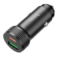 TechPlus Hoco Z49B dual-port car charger with 38W USB-C PD and USB-A QC fast charging ports for smartphones and devices.