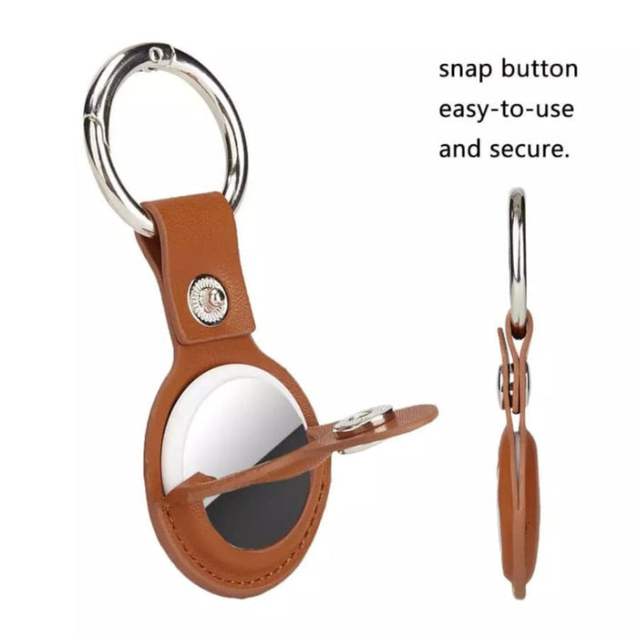 Pink key chain clip holder for Apple Air Tag, designed for secure attachment and easy tracking by That Watch Shop.