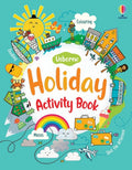 Bright teal book cover with illustrations of a sun, ice cream, ship, and rainbow around a central white circle.