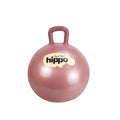Round Turkish rose hopper ball with a top handle and a hippo brand logo on the front.