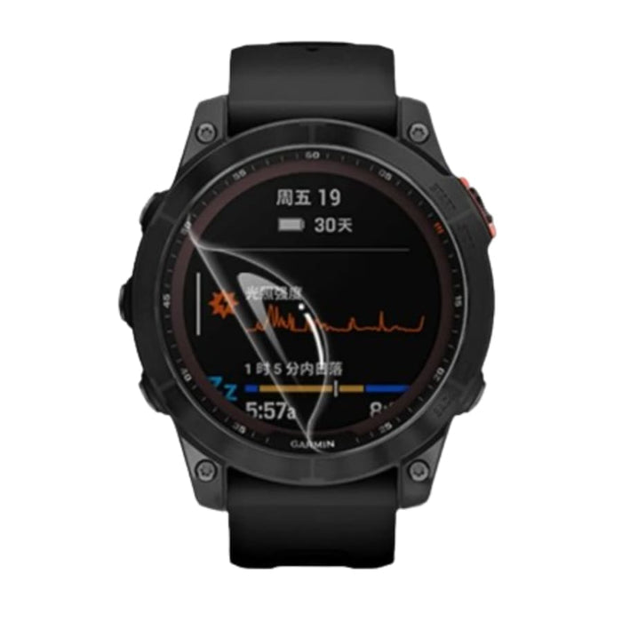 Hydrogel screen protectors for Garmin Fenix 7 and 7 Pro series, pack of 6, designed to protect smartwatch screens.