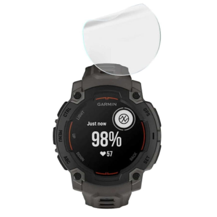 Black hydrogel screen protectors for Garmin Instinct E 40mm watch, pack of 6, designed to protect the watch screen.