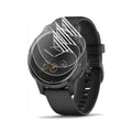 Hydrogel screen protectors for Garmin Vivoactive 4S smartwatch, showing clear, flexible protective film on watch screen.