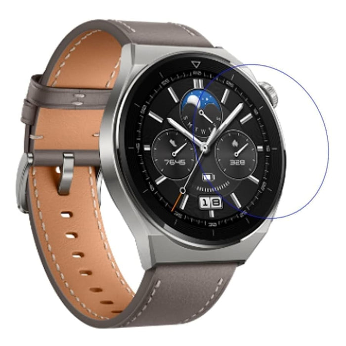 Hydrogel screen protectors for Huawei GT3 Pro 46mm smartwatch, pack of 6, transparent and flexible watch screen protectors.