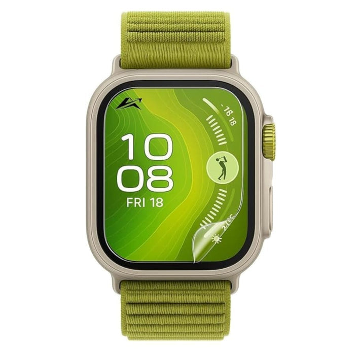 Hydrogel screen protectors for Huawei Watch Fit 4 Pro, pack of 6, showing clear, flexible protectors fitting the smartwatch screen.