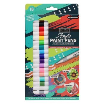 Icon Acrylic Paint Pen Set of 18
