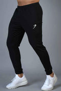 Black Fuaark Nz Identity Nylon Joggers, stylish and comfortable men's joggers with a sleek design and durable nylon fabric.