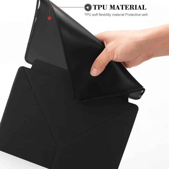 Techplus iPad Pro 11 4th Gen 2022 Smart Case, ultra-slim trifold protective cover with precise cutouts and sleek design.