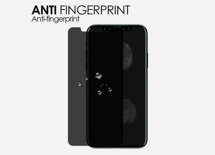 Techplus iPhone 11 Pro Max privacy tempered glass screen protector with 9H anti-spy coating, designed to secure screen privacy.