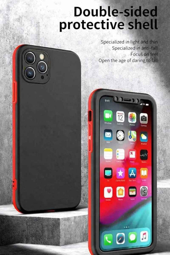 TechPlus iPhone 12 Pro 360-degree case with 3-piece full body protection cover, showing the sleek design and secure fit.