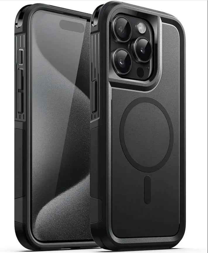 Techplus iPhone 13 Pro Max MagSafe case, rugged shockproof heavy-duty cover with textured design for durable mobile protection.