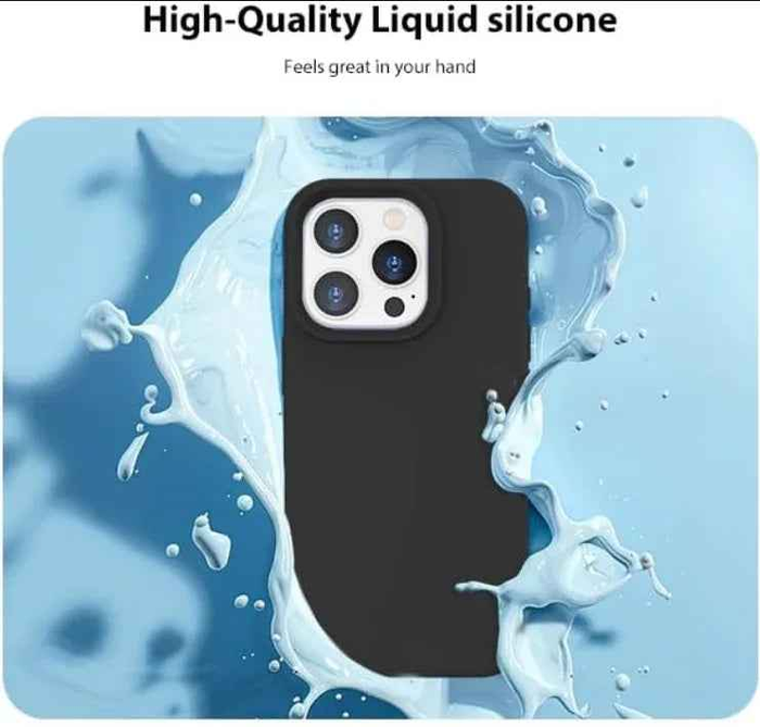 Techplus iPhone 15 Pro silicone case in black, blue, and red offers soft, protective coverage for the smartphone.