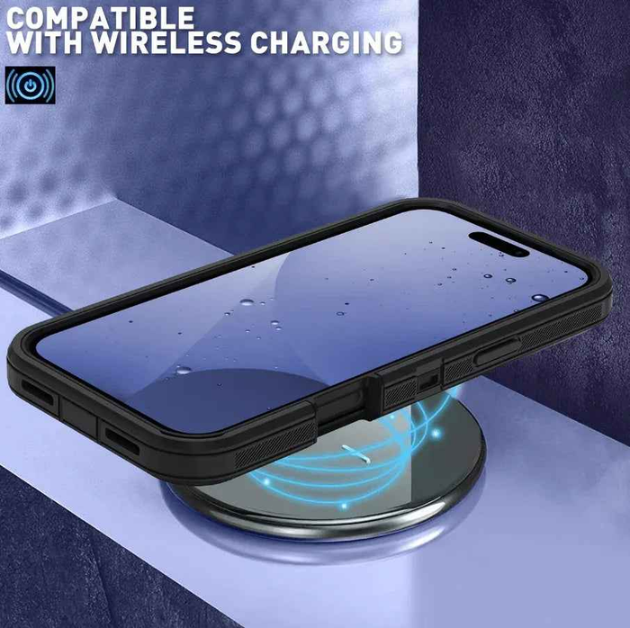 Techplus iPhone 17 Pro Max triple layer armor hard case with rugged design, providing durable protection for mobile phones.