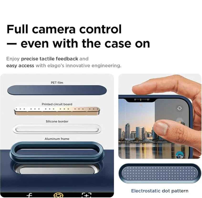 Techplus iPhone 17 Pro navy blue silicone case, soft and protective cover fitting snugly around the phone with a smooth finish.