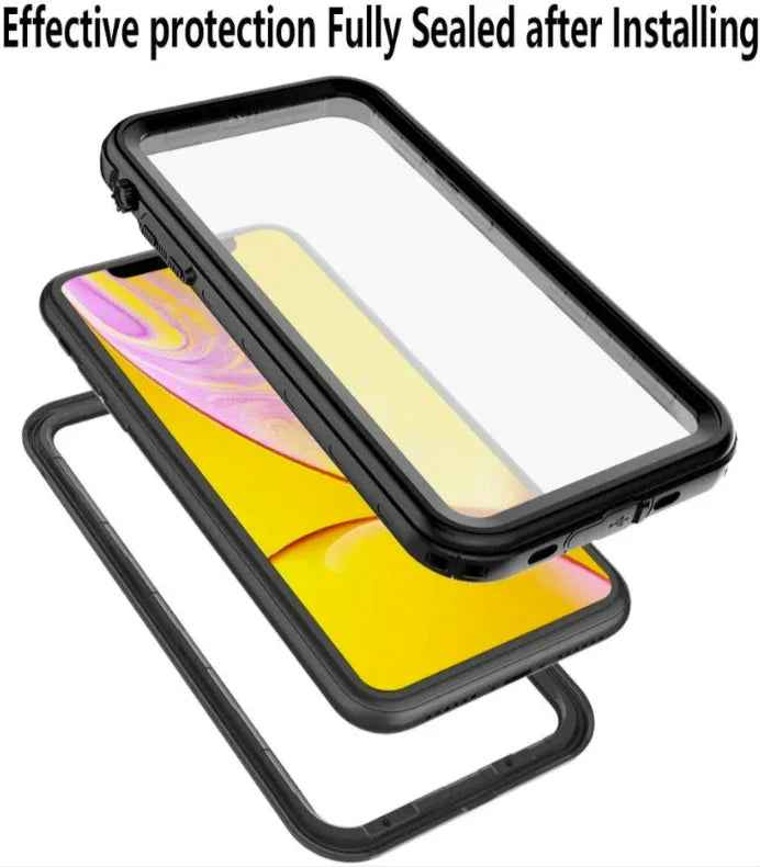 Techplus iPhone XR waterproof case in red pepper color, full protective cover for mobile phones, durable and splash resistant.