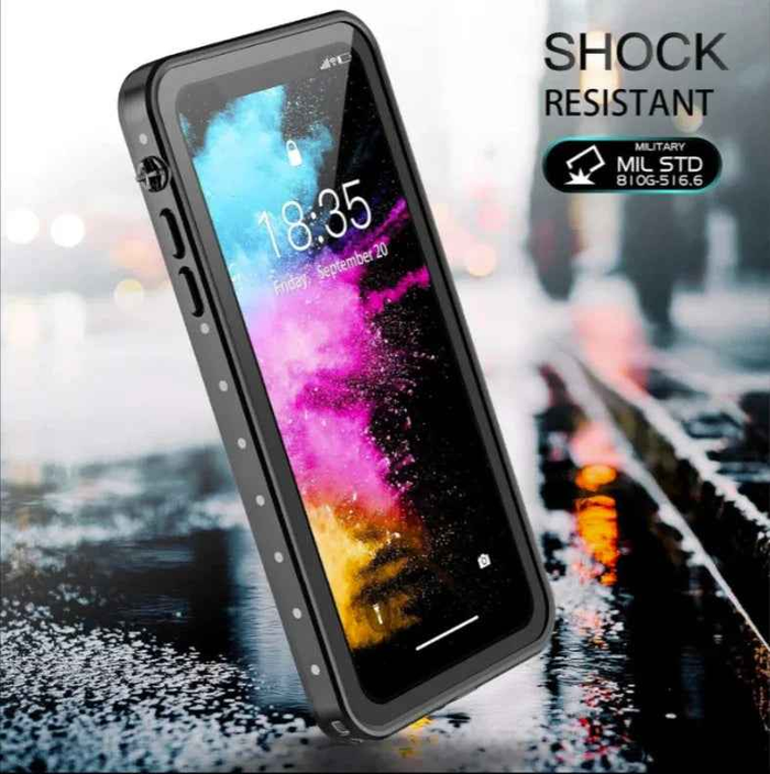 Redpepper waterproof case for iPhone XR by TechPlus, full protective mobile phone cover in red, designed to shield and safeguard the device.