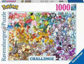 Ravensburger 1000-piece puzzle box featuring a dense, colorful Pokémon collage organized in a color gradient.