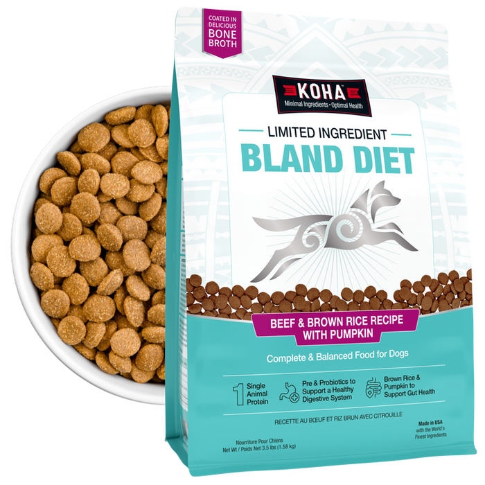Koha Limited Ingredient Dry Bland Diet Beef & Brown Rice Recipe with Pumpkin for Dogs