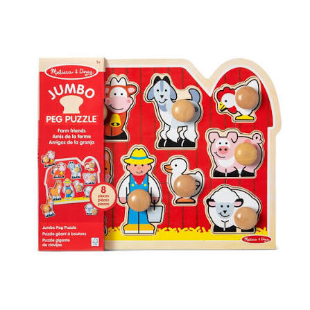 Melissa and Doug Large Farm Jumbo Knob Puzzle