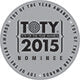 Circular silver seal with black text reading TOTY 2015 Nominee Toy of the Year Awards.