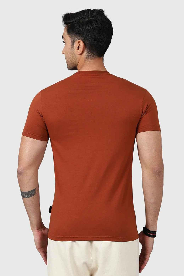 Fuaark NZ Legacy Crew Neck T-shirt in Salsa Brown, casual men's t-shirt with a comfortable fit and crew neckline.