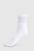 Fuaark Nz Legacy Quarter Socks in white and grey with a comfortable fit and stylish design, suitable for casual wear.