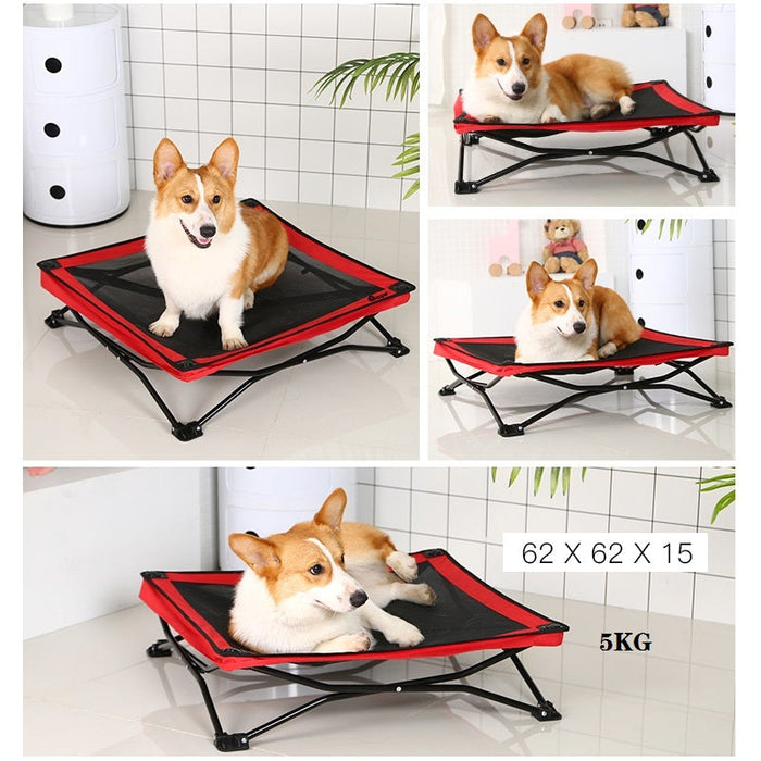 Dealonlinenz elevated mesh pet bed for dogs and cats, indoor raised sleeping cot with breathable mesh design