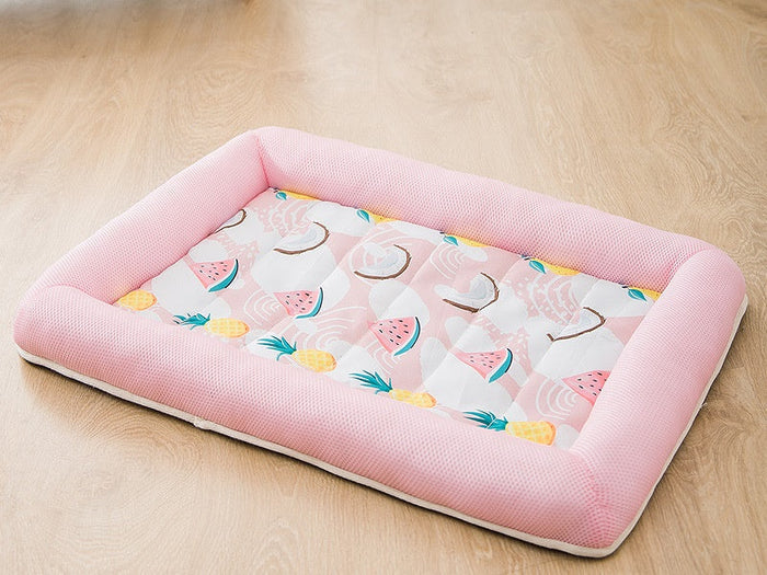 Breathable pet cooling mat for dogs and cats, soft and comfortable summer bed by dealonline.co.nz with cooling surface and supportive design.