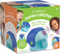 Box for a teal and blue handheld voice recorder toy featuring photos of children laughing and singing.
