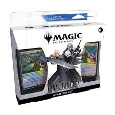 White box featuring Final Fantasy character art and two trading cards visible through clear plastic windows.
