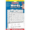 Educational set of 159 white magnetic word tiles on a blue board featuring months, verbs, and a sample sentence.