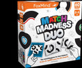 FoxMind Match Madness Duo box featuring black and white patterned tiles, a blue board, and bold colorful text.