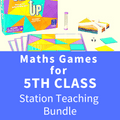 Shape Up math game set with colorful translucent geometric tiles, sand timer, board, and cards on a white background.