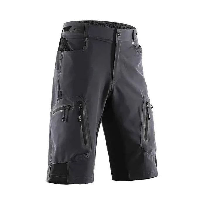 Men's gray quick-drying hiking pants by Mead's Supply & Equipment Outfitters, lightweight outdoor trousers with a casual fit.