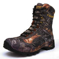 Men's off-road hiking boots by Mead's Supply & Equipment Outfitters, durable camouflage tactical outdoor footwear in black, size 44.